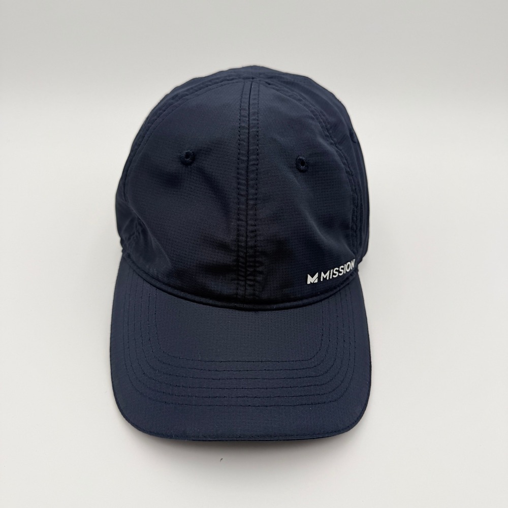 Mission Cooling Performance Hat Unisex OSFM Navy Blue Adjustable Running Cap